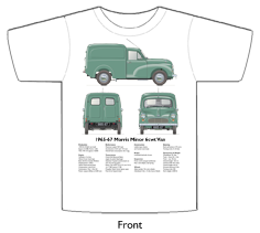 Morris Minor 6cwt Van 1965-70 T-shirt Front